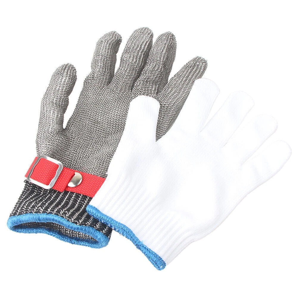 Safety Cut Proof Gloves for Butchers (Stab Resistant, Stainless Steel)