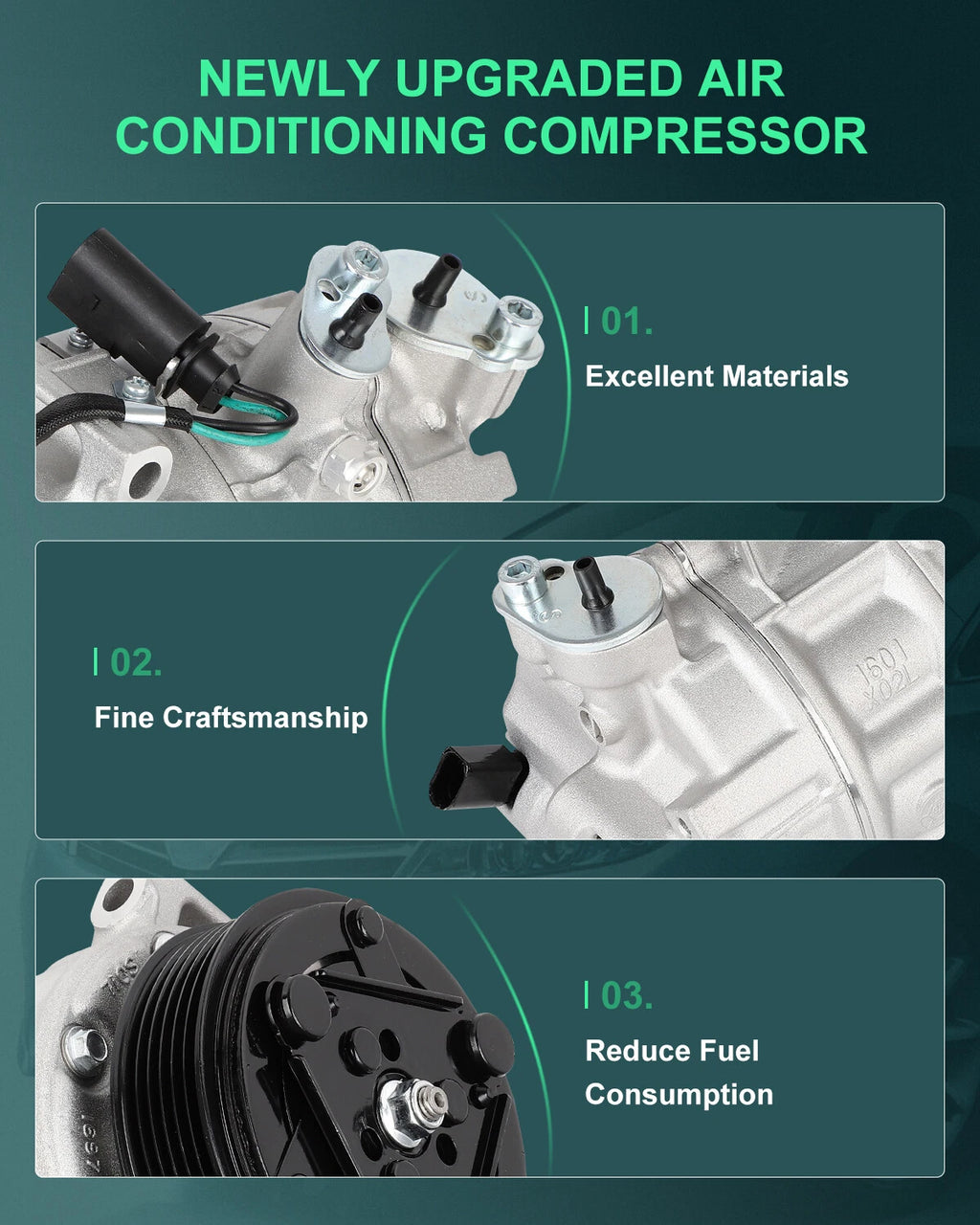 AC Compressor CO 1697C for Volkswagen Beetle Jetta Passat (2016–2017)