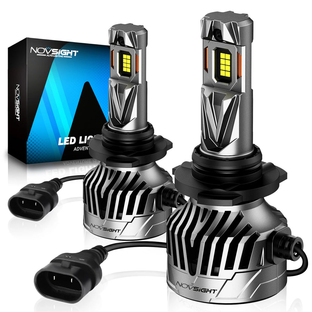 2X NOVSIGHT 9006 HB4 LED Headlight Bulbs for High Low Beam (30000LM 6500K)