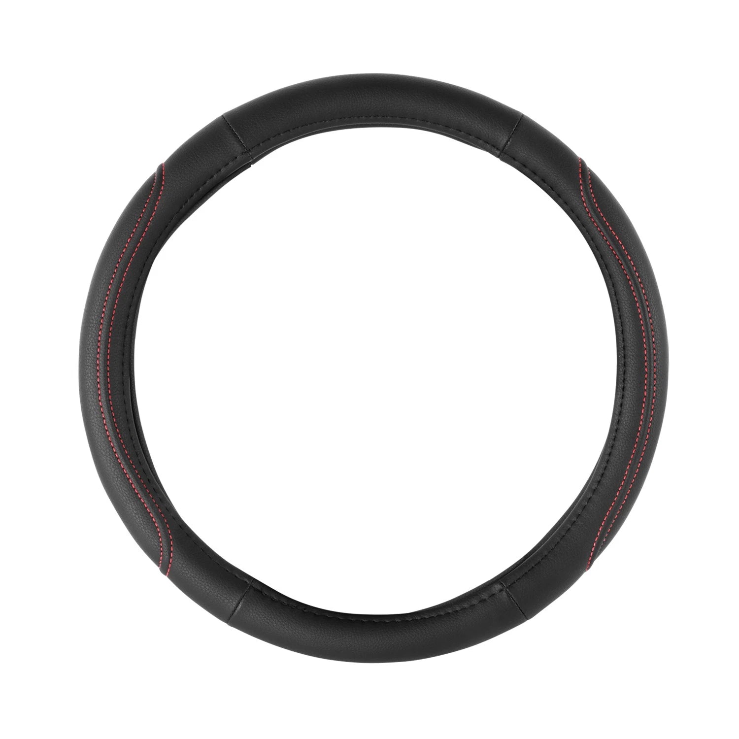 Steering Wheel Cover for - Matte Texture Grain Leather, Red