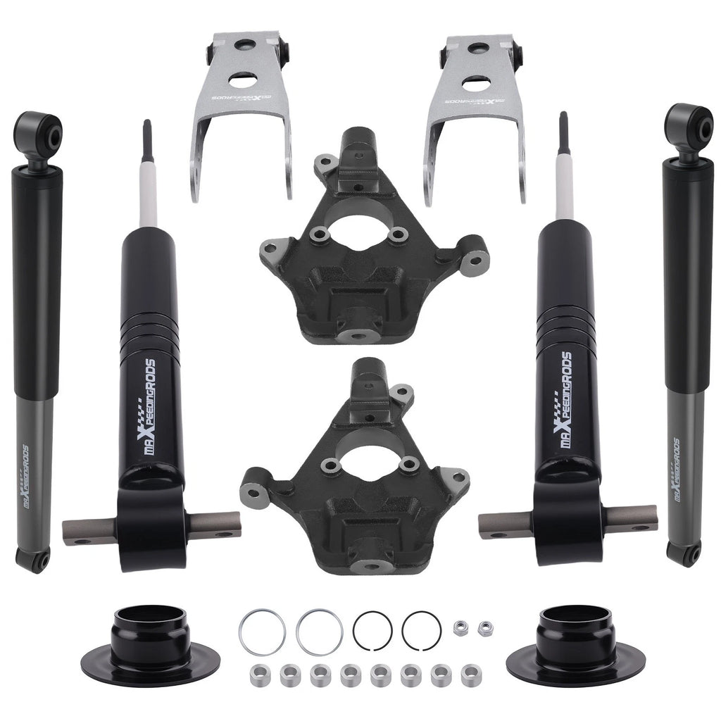 2" Front 3" Rear Lowering Kit for Chevy Silverado GMC Sierra (2007–2013)