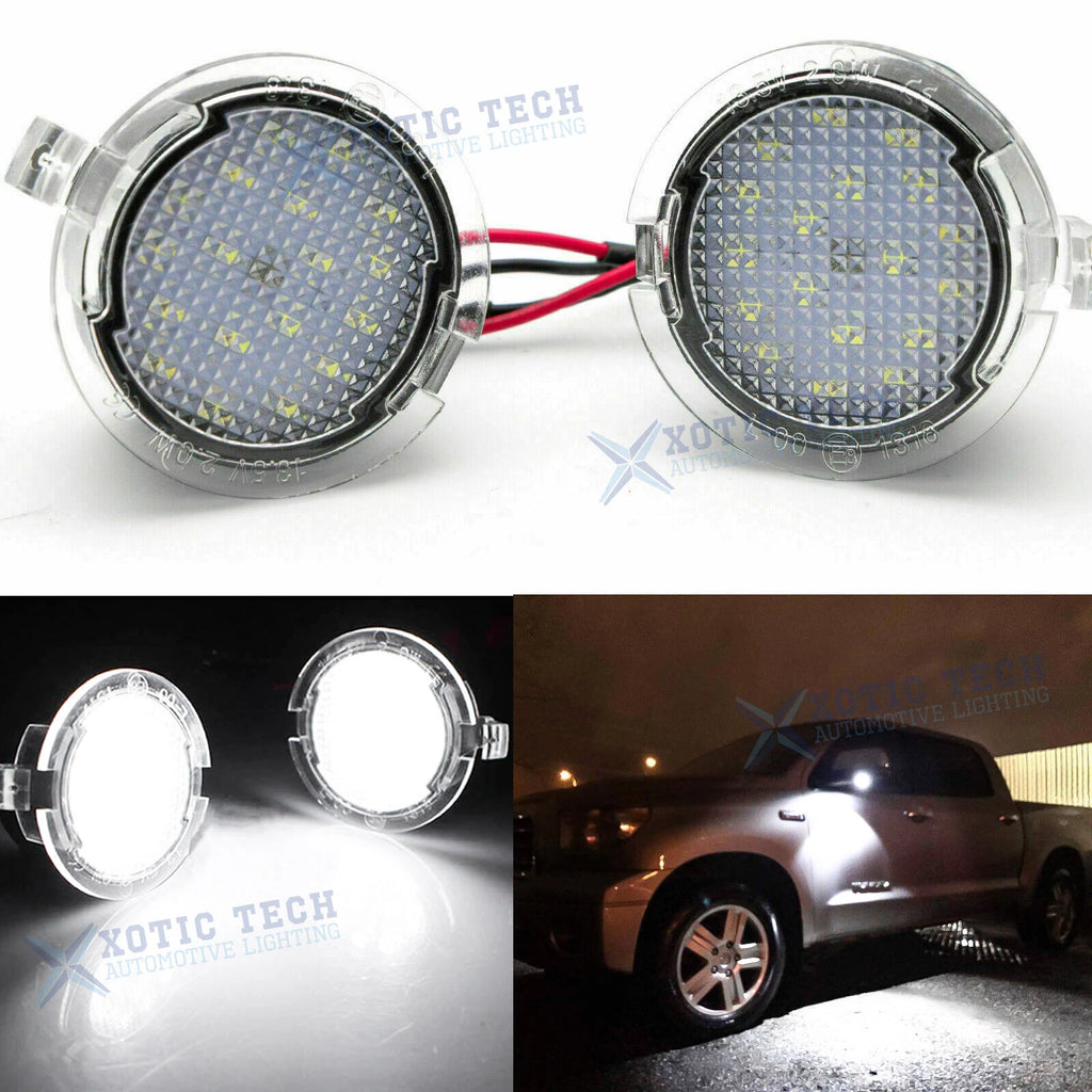 High Power White LED Side Mirror Puddle Lights for Ford F-150 & Edge (2007–2020)