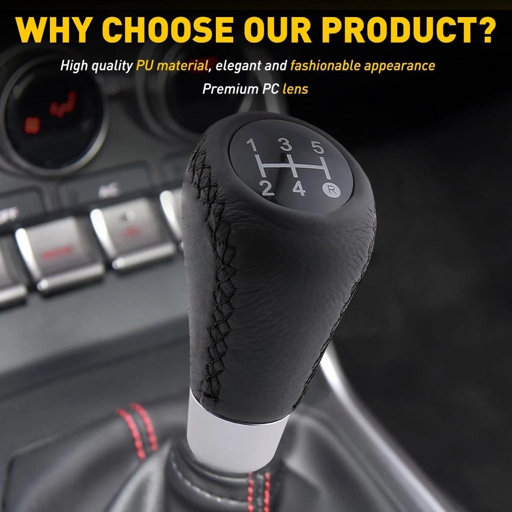 Leather Gear Shift Knob for Universal 5 Speed Manual (EPY)