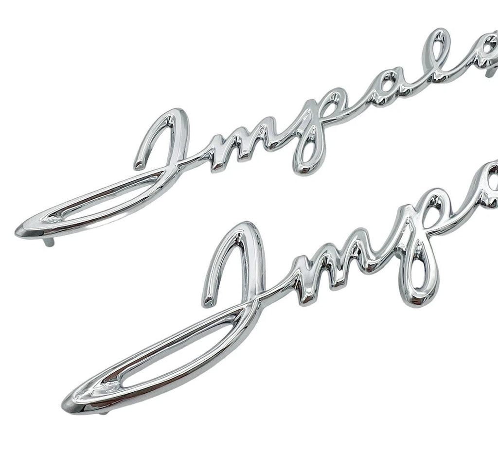Rear Chrome Quarter Panel Emblems for 1962 Chevy Impala (Qty 2)