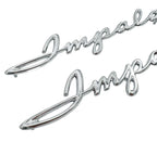 Rear Chrome Quarter Panel Emblems for 1962 Chevy Impala (Qty 2)