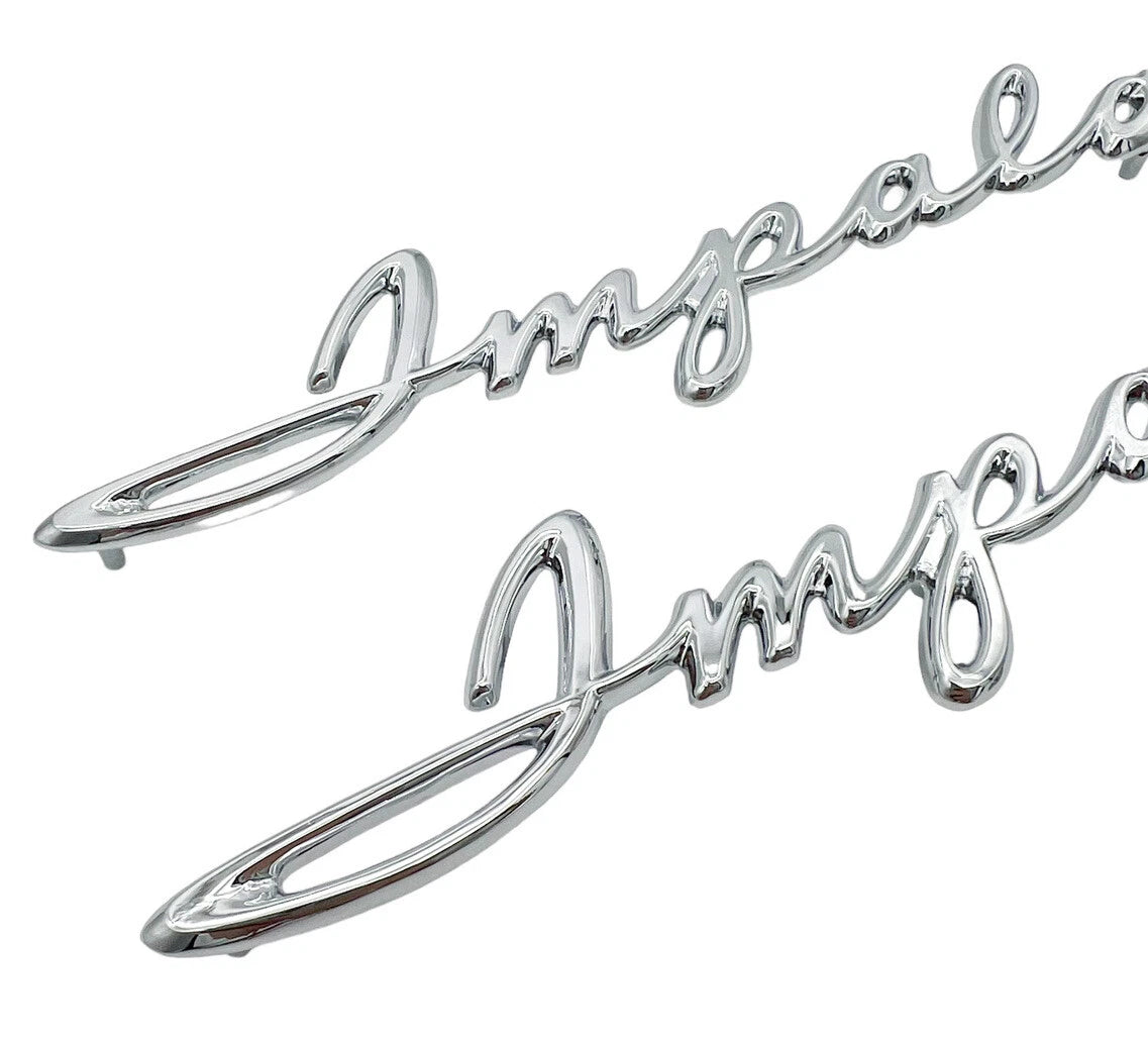 Rear Chrome Quarter Panel Emblems for 1962 Chevy Impala (Qty 2)