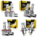 Set of 4 AUXITO H11 H8 9006 9005 H4 9003 LED Headlight Bulbs 40000LM