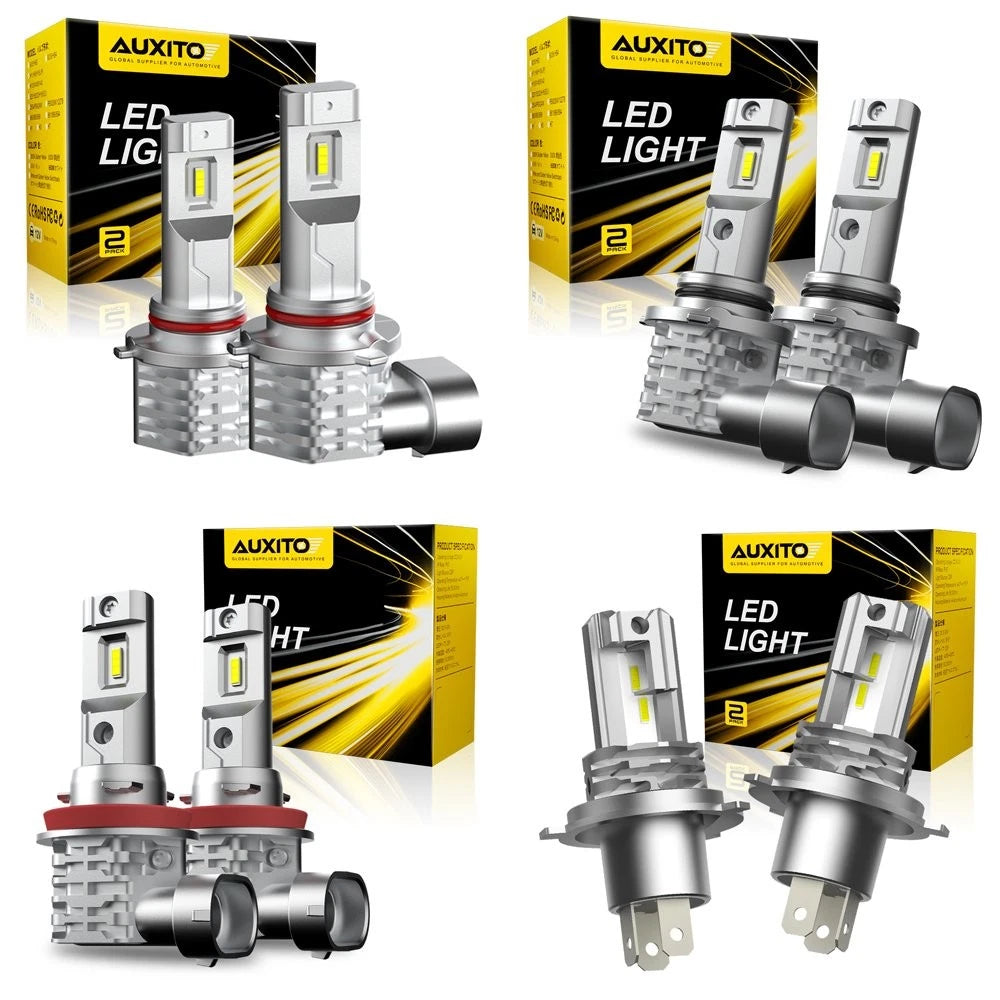 Set of 4 AUXITO H11 H8 9006 9005 H4 9003 LED Headlight Bulbs 40000LM