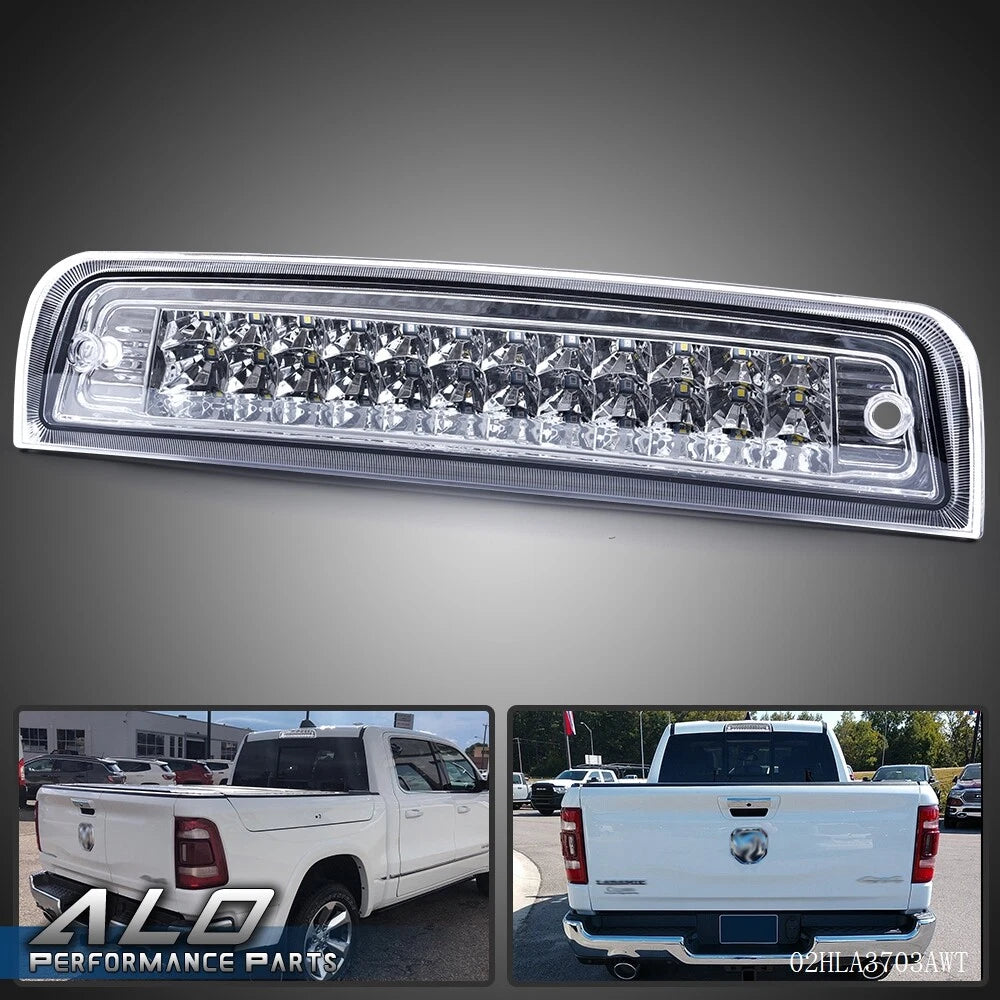 Clear/Chrome Third Brake Tail Light for Dodge Ram 1500 (2009–2017)