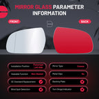 Driver Left Side Mirror Glass for Audi A3 (2011)