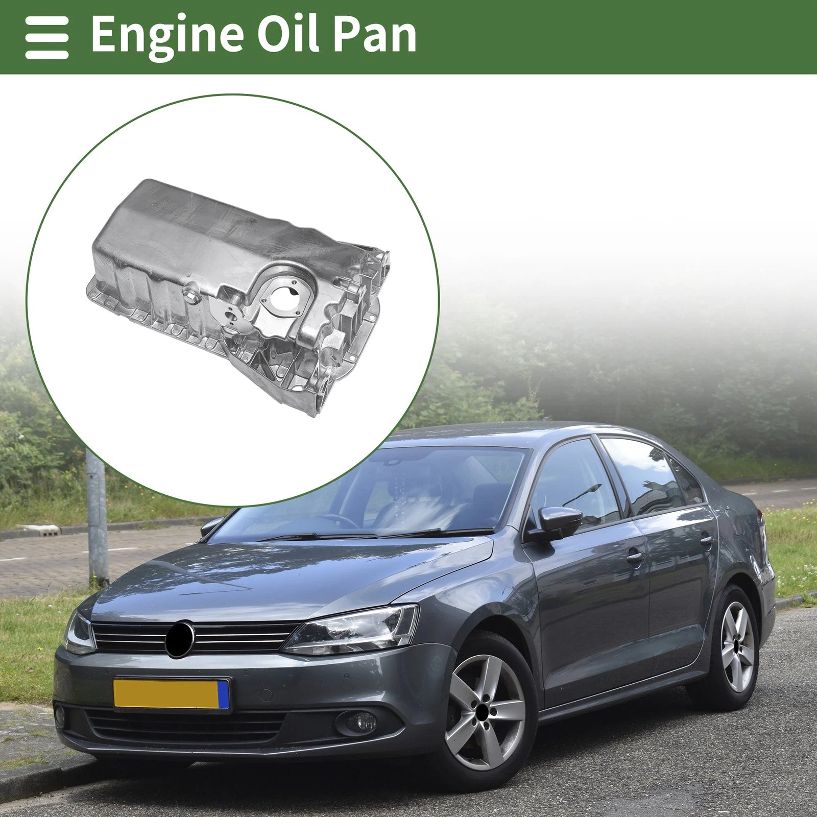 1 Pc No.038103603M Engine Oil Pan for Volkswagen Jetta (2000–2003) Aluminum