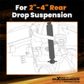 Lowering Shock Absorbers Rear for Ford F150 (1997–2003) 2-4" Drop Height