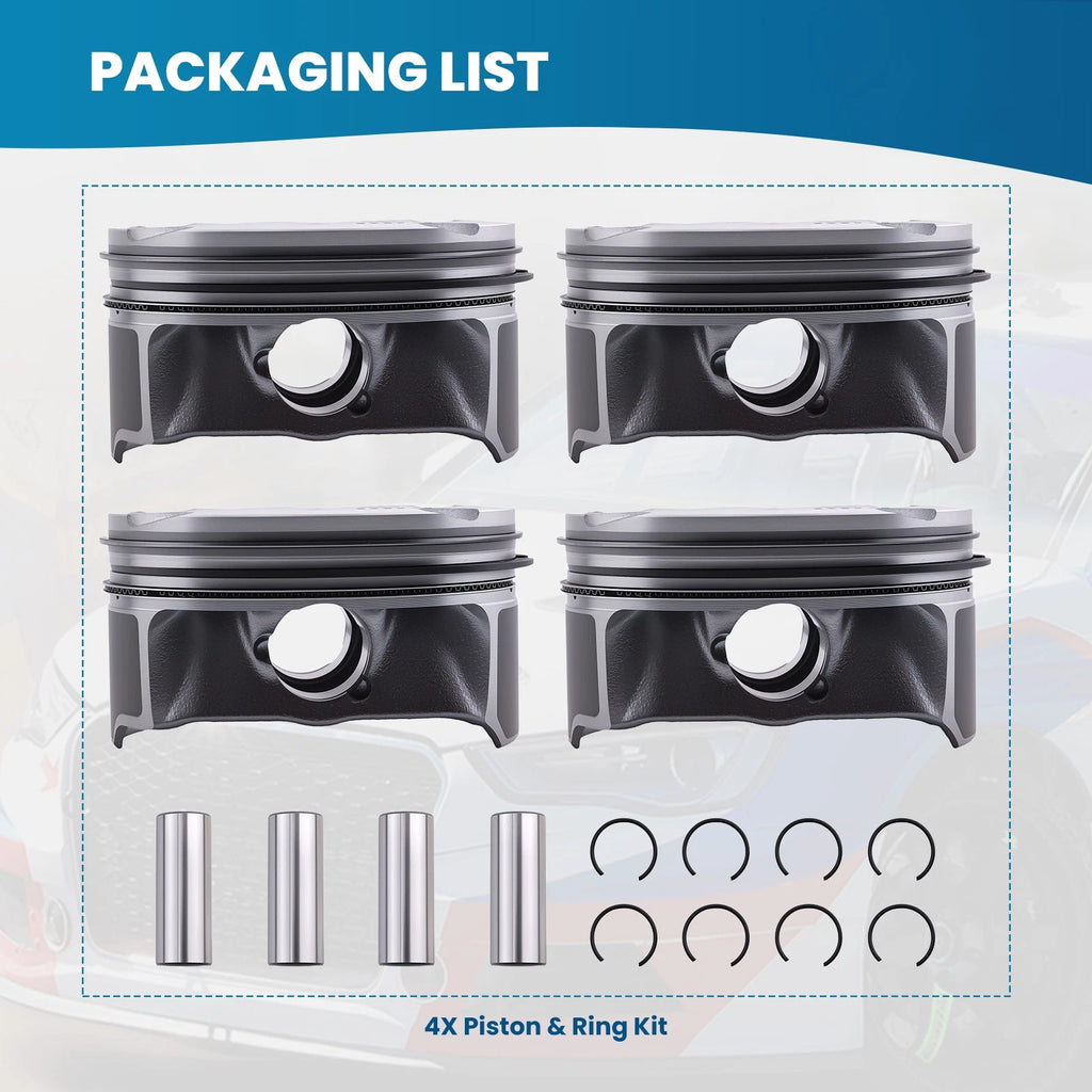 Engine Piston Kit for Chevy Malibu Impala GMC Terrain 2.4L (2008–2017) 12578324