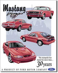 Vintage Replica Tin Metal Sign for Ford Mustang (1964–2004)