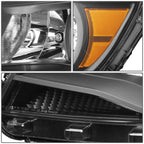 Pair of Black/Amber Turn Signal Headlights for Chevy Colorado (2015–2020)