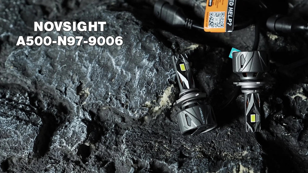 2X 9006 LED Headlight Bulbs for NOVSIGHT (60000LM, 6500K)
