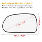 Left Driver Side Rearview Mirror Glass w/ Backing for Hyundai Elantra 