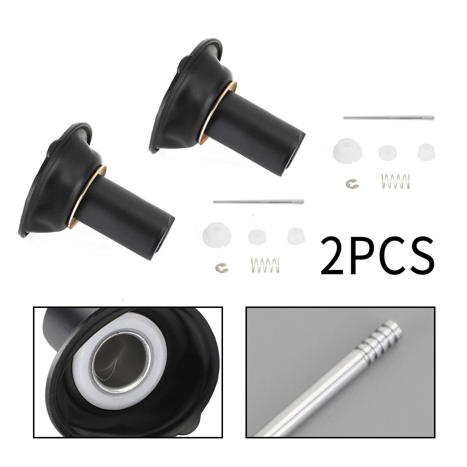 2X Carburetor Plunger Diaphragm Repair Kit for Yamaha XJR400 (1993–2000) T9