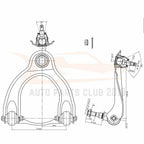 Control Arm Ball Joint Tie Rod Kit for Honda Civic (1992-1995)
