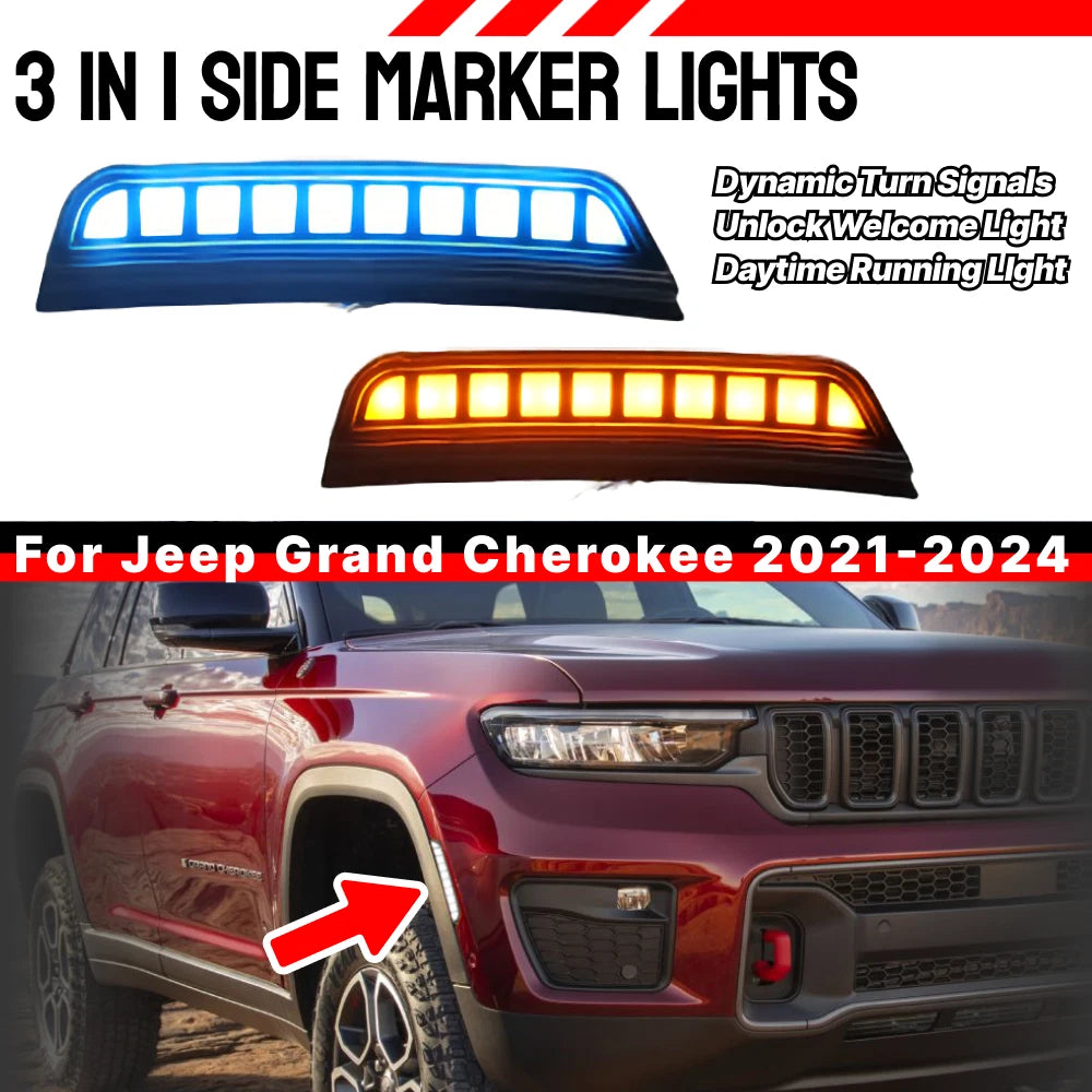 LED Fender Side Marker Lamps for Jeep Grand Cherokee (2021–2024)