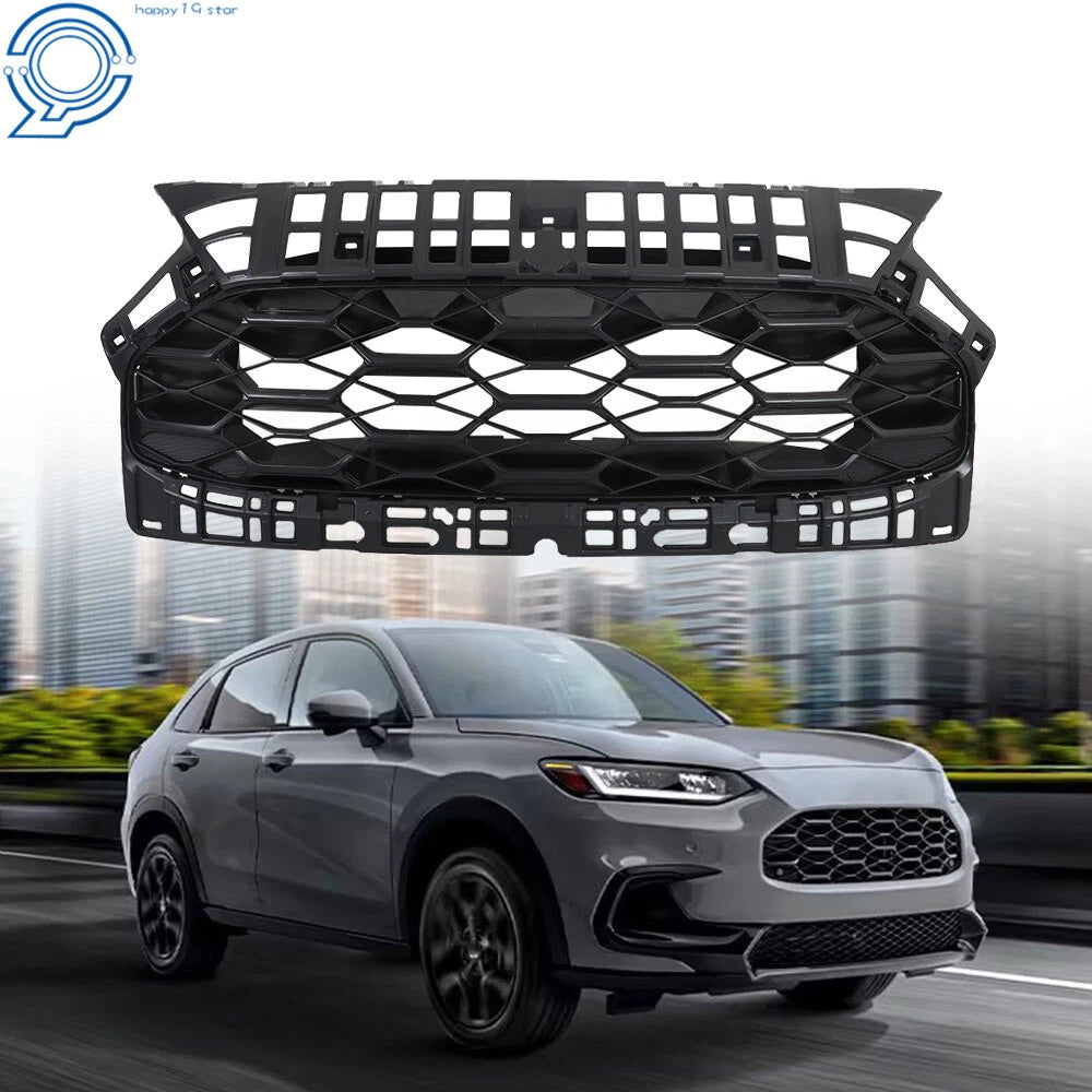 Honeycomb Front Bumper Upper Grille for Honda HR-V (2023) Matt Black