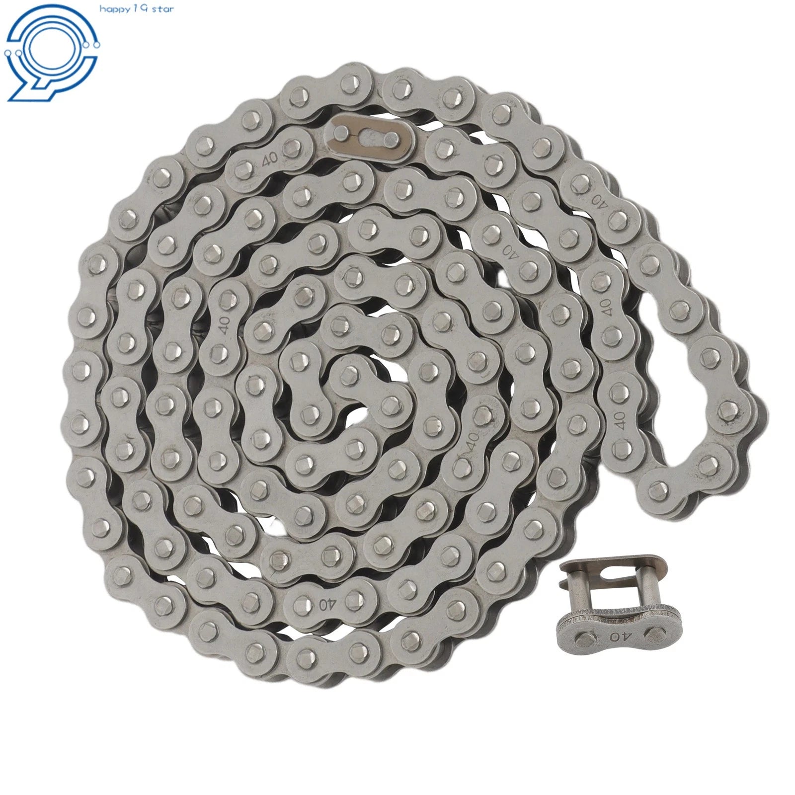 5 FT Roller Chain with 2 Connecting Links for Industrial Use