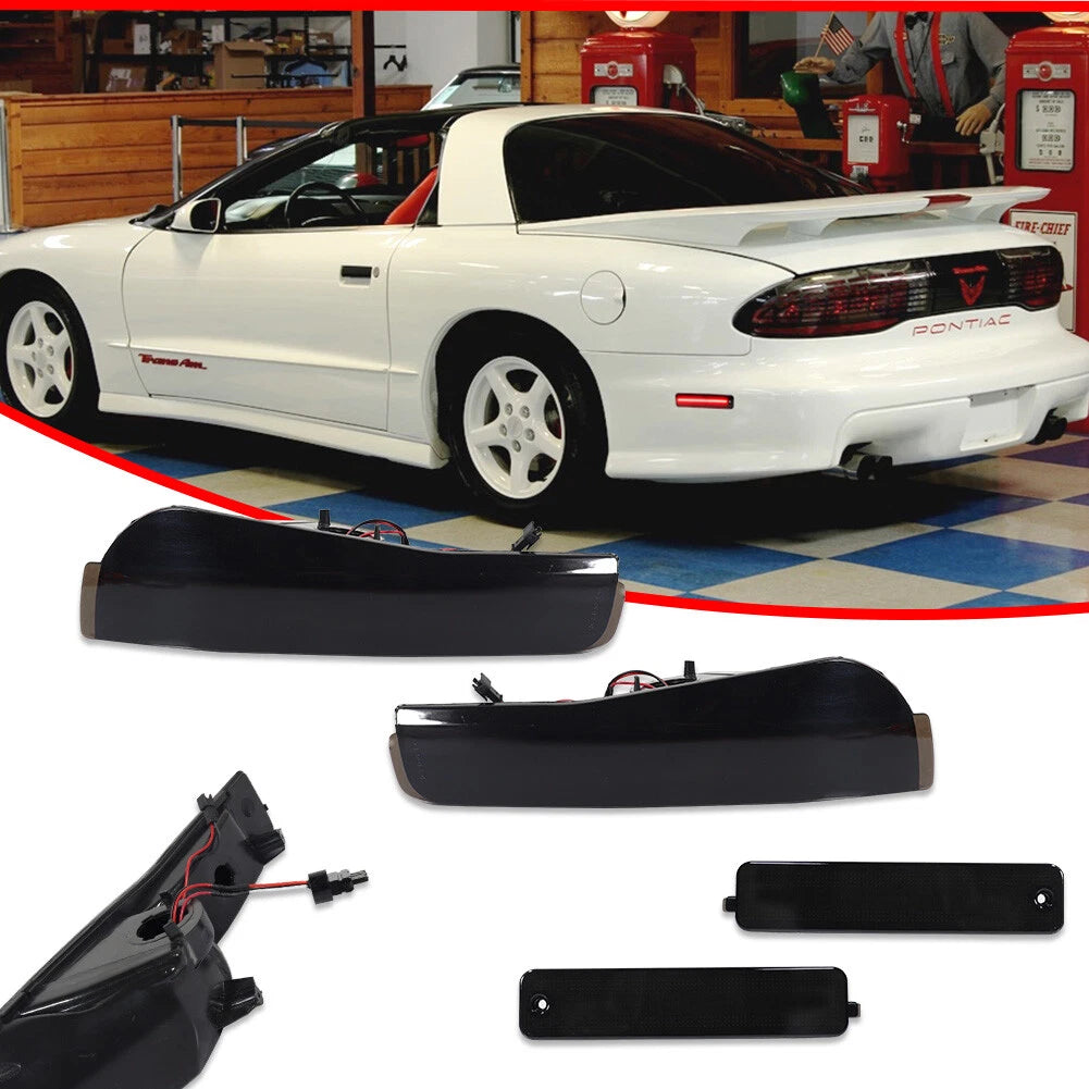 Set of 4 Smoke LED Bumper Signal & Side Markers for Pontiac Firebird (1993–1997)