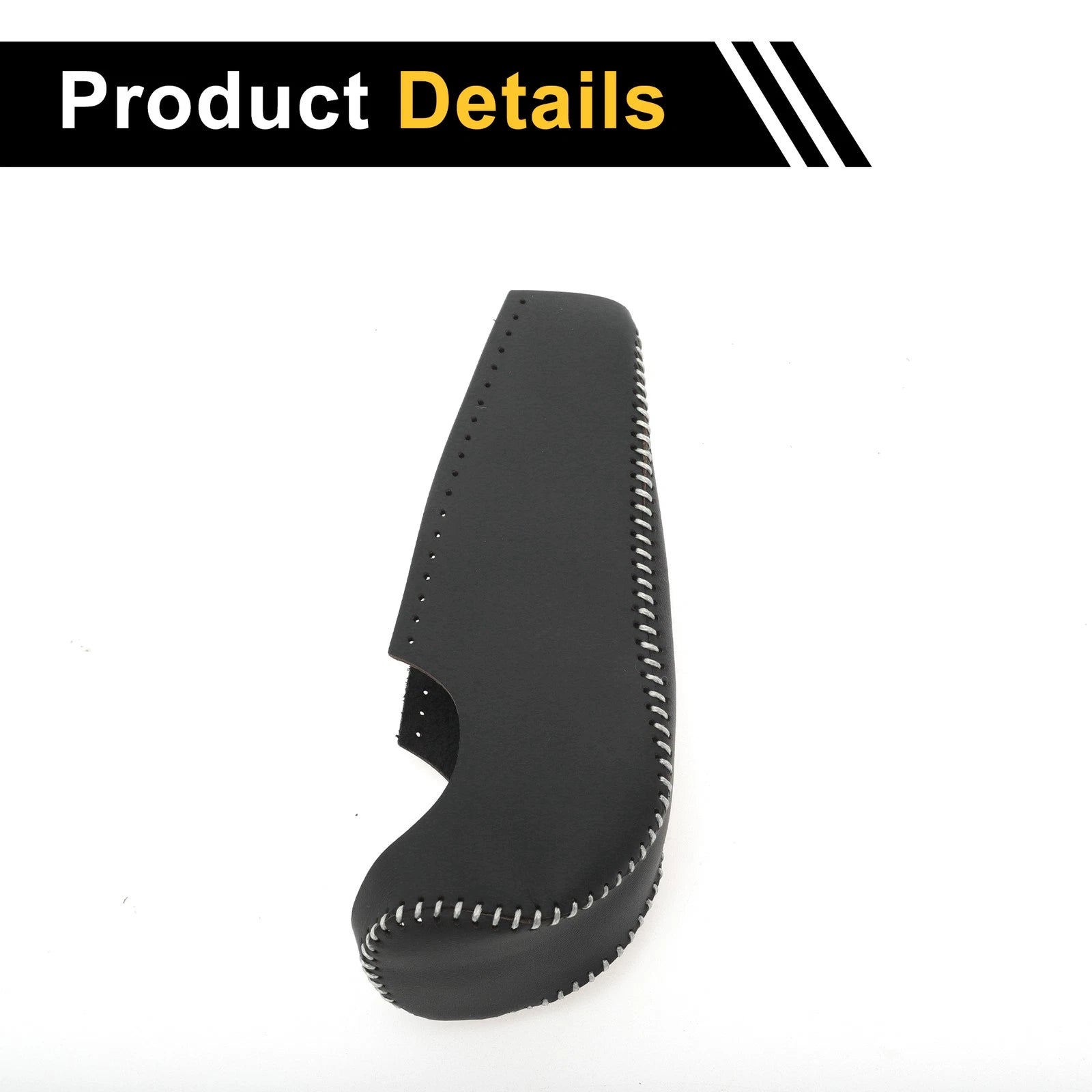 1 Pc Gear Shift Knob Cover for Honda Civic (2006–2011) Black Gray Faux Leather