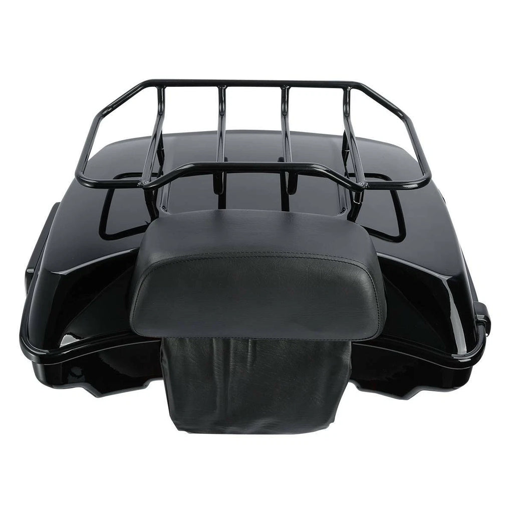 Black Razor Trunk Backrest Luggage Rack for Harley Touring Road Glide (2014–2026)