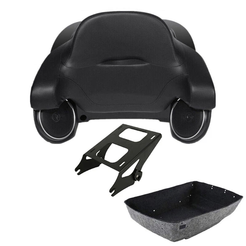 King Trunk Backrest Speakers & Mount for Harley Road Street Glide (2014–2026)