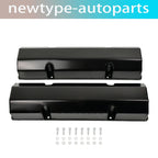 Tall Black Fabricated Valve Covers for Chevy SBC 350 (1969–1995)