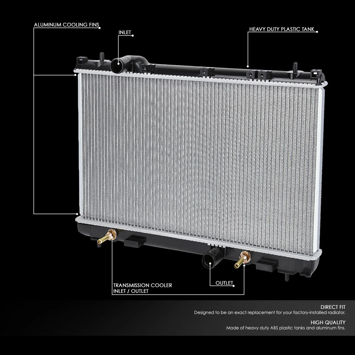 Aluminum Core Radiator for Dodge/Plymouth Neon 2.0 (2000–2004) DPI 2362