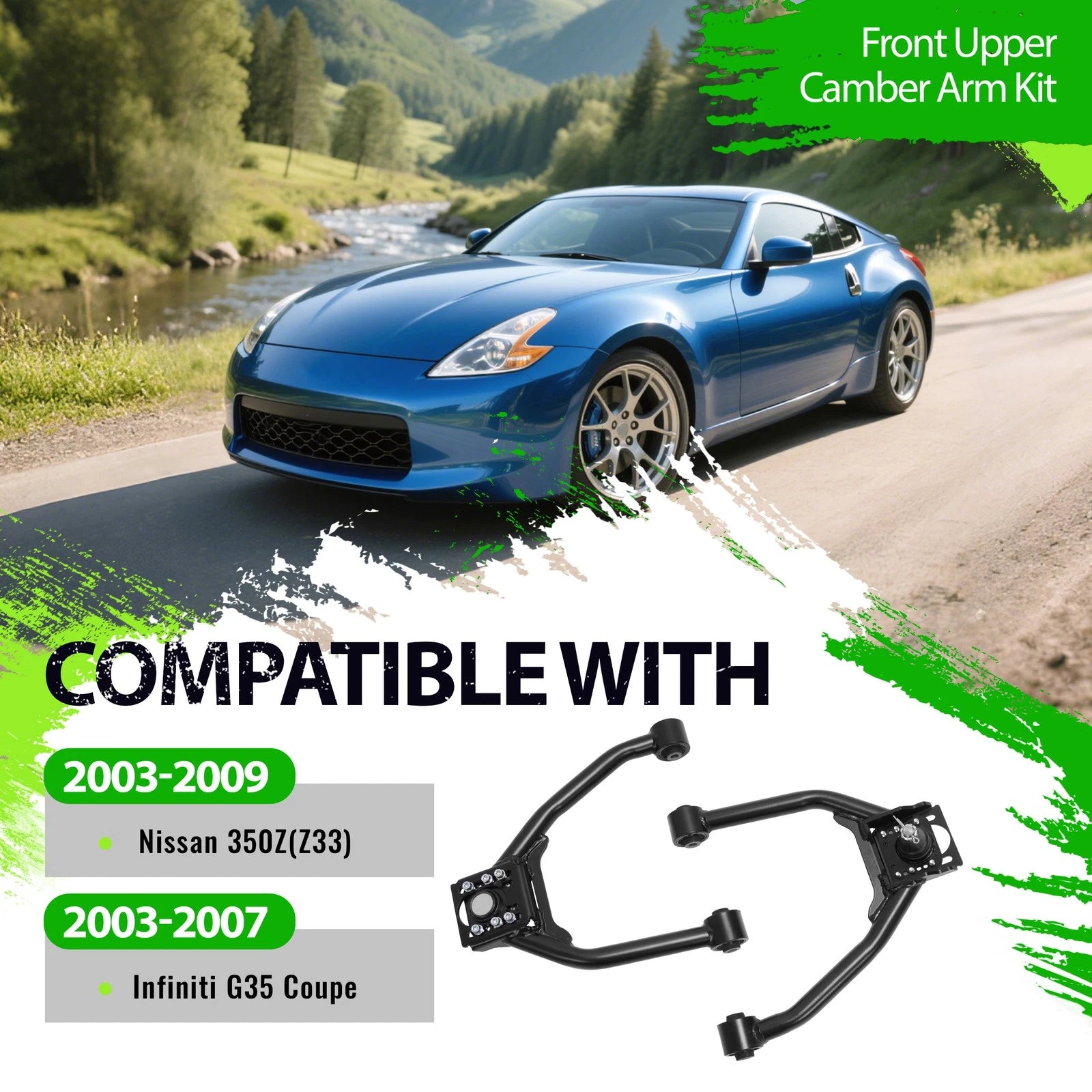Front Upper Camber Control Arms for Nissan 350Z (2003–2009) Infiniti G35 (2003–2007)