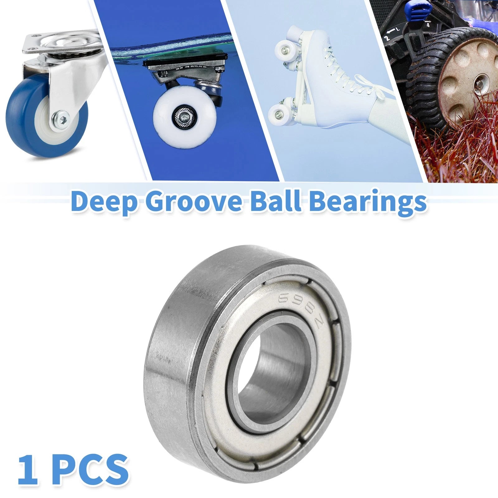 Deep Groove Ball Bearing 8x19x6mm for Scooter Skateboard (1 Pc)