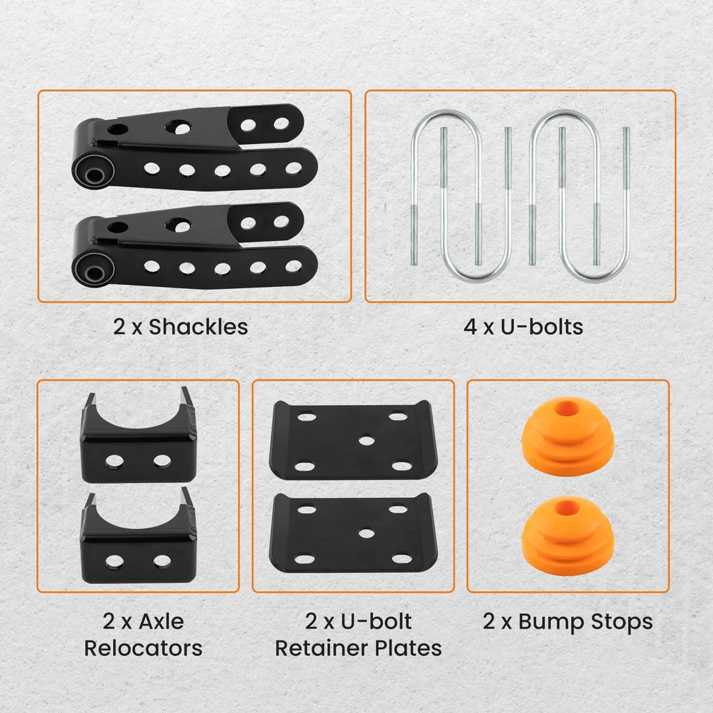 Rear Axle Relocators Lowering Flip Kit for Dodge Ram 1500 2WD (2002–2008)
