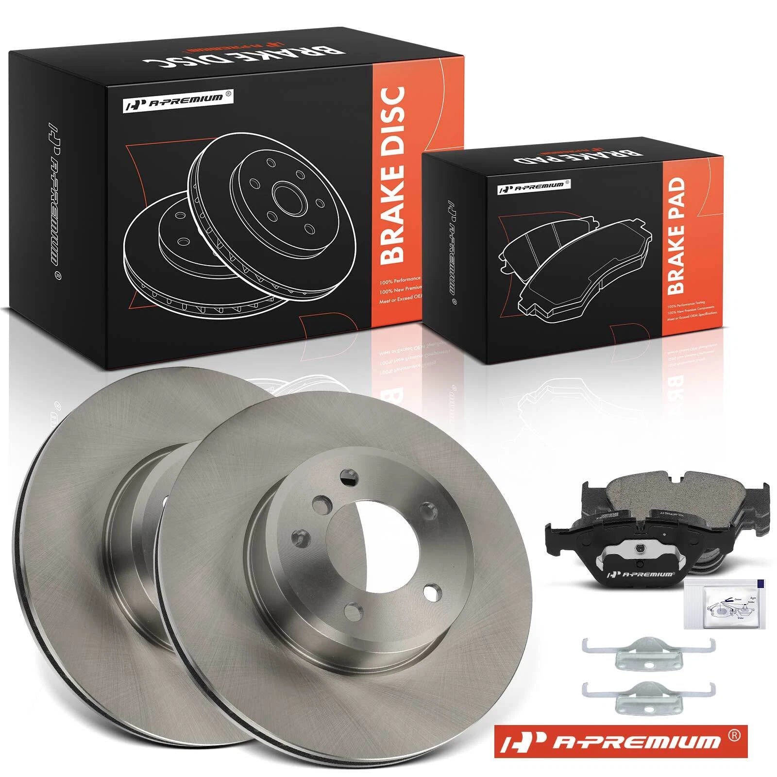 Front Disc Brake Rotors & Ceramic Pads for BMW E60 525i 2004–2007