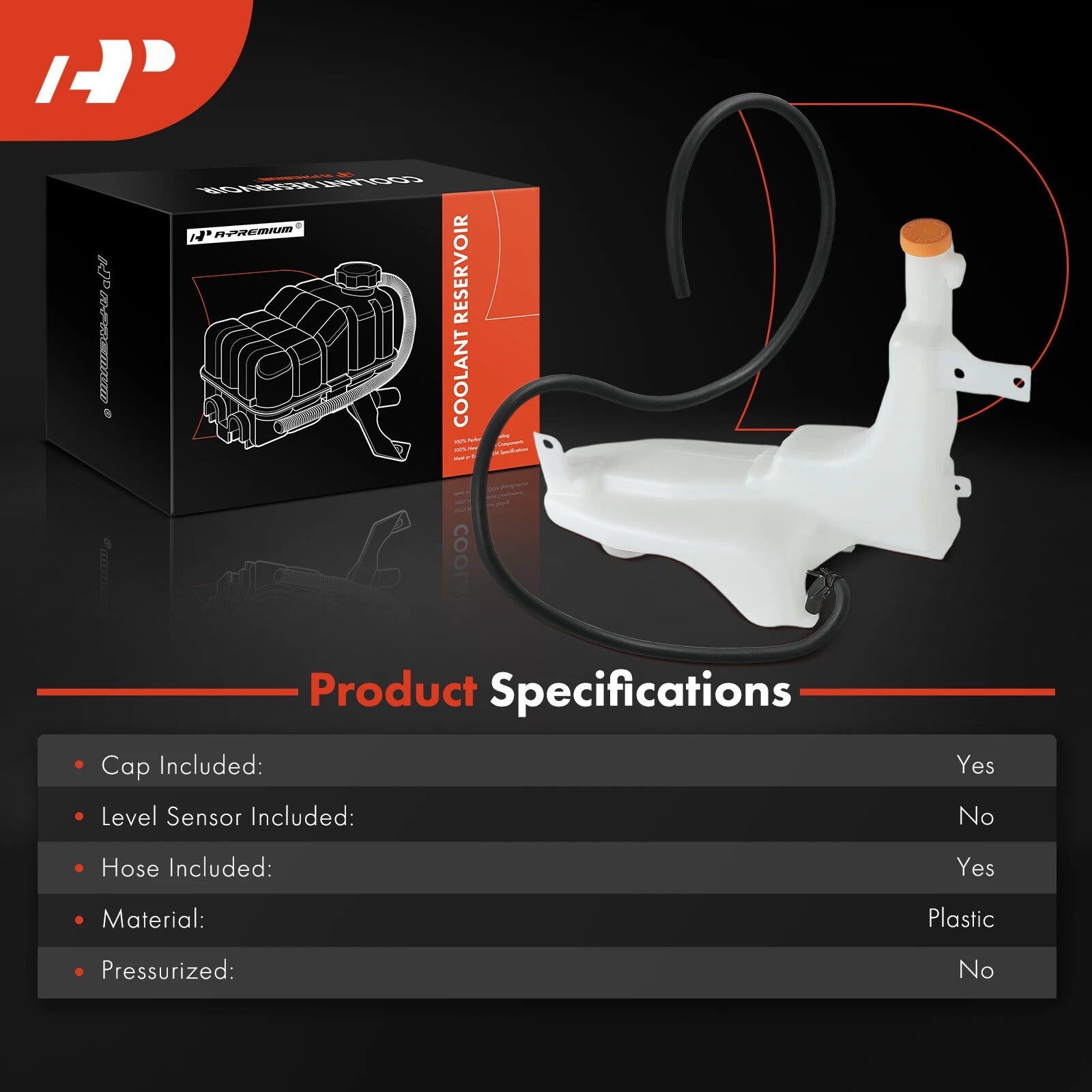 Engine Coolant Reservoir with Cap & Sensor for Infiniti Nissan Pathfinder
