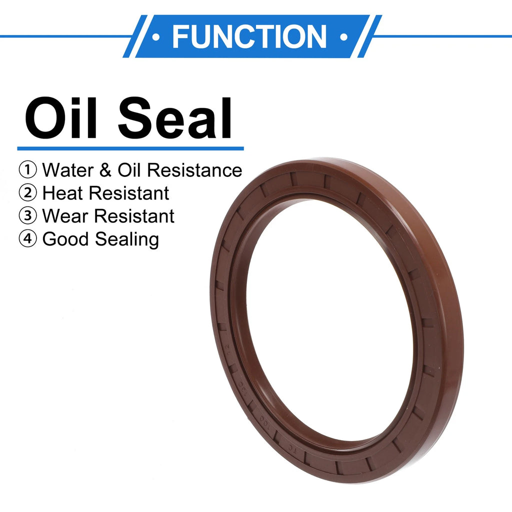 Set of 2 Oil Seal Rotary Shaft Seal FKM Rubber 100x130x12mm for Various Models