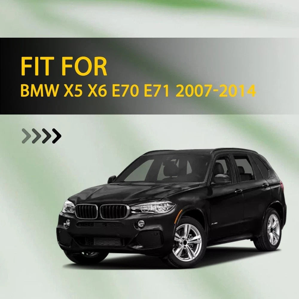 2 Rear+Front Center Console Roller Blind Covers for BMW X5 X6 (2007–2014)