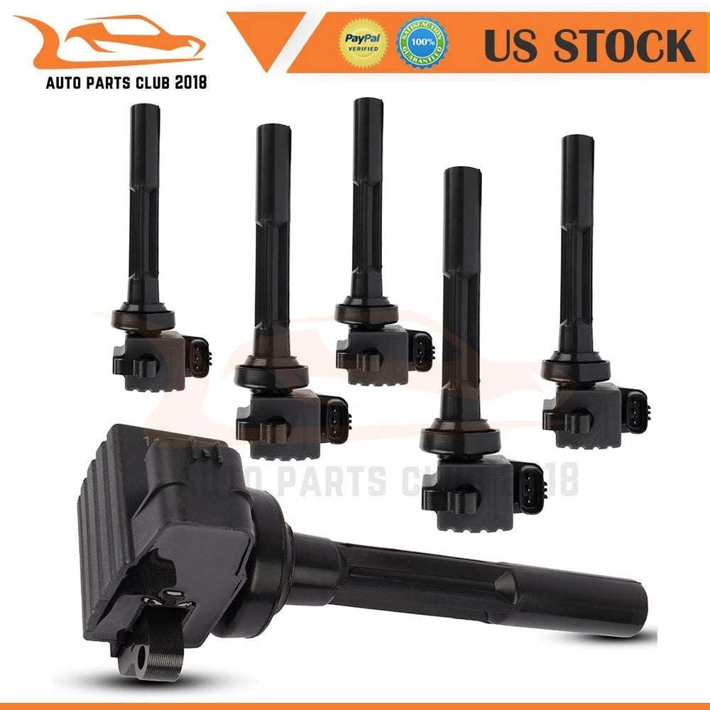 Set of 6 Ignition Coils for Isuzu Vehicross Trooper Acura SLX V6 (1998–2001)