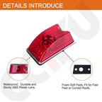 Set of 5 Red Cab Marker Roof Lights for Hummer H2 SUT (2003–2009)