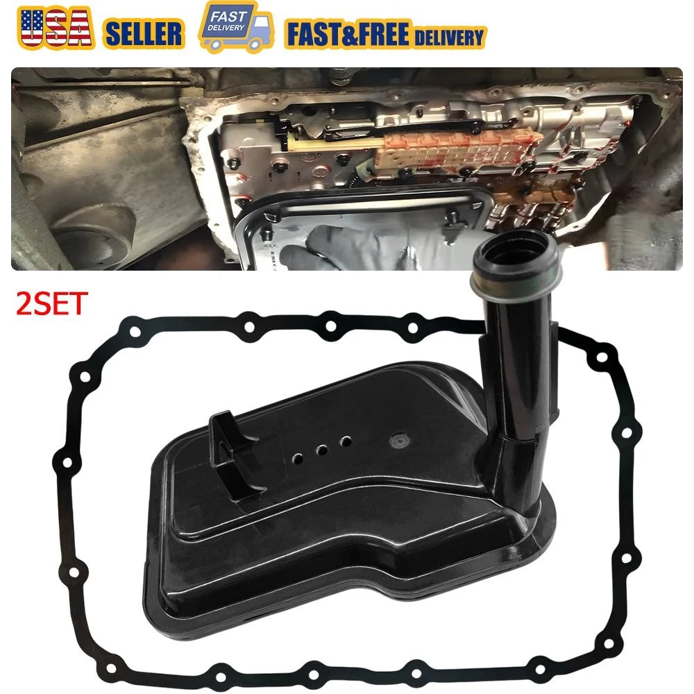 2X Automatic Transmission Fluid Filter Kit for Chevy GMC 6L80 6L90 6L50 (2006–2023)