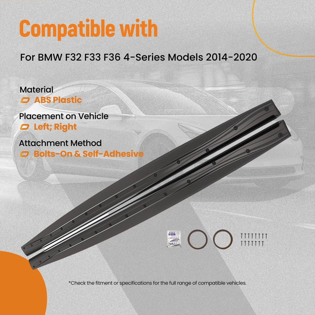 Set of 2 Side Skirt Extensions for BMW 4-Series (2014-2020)