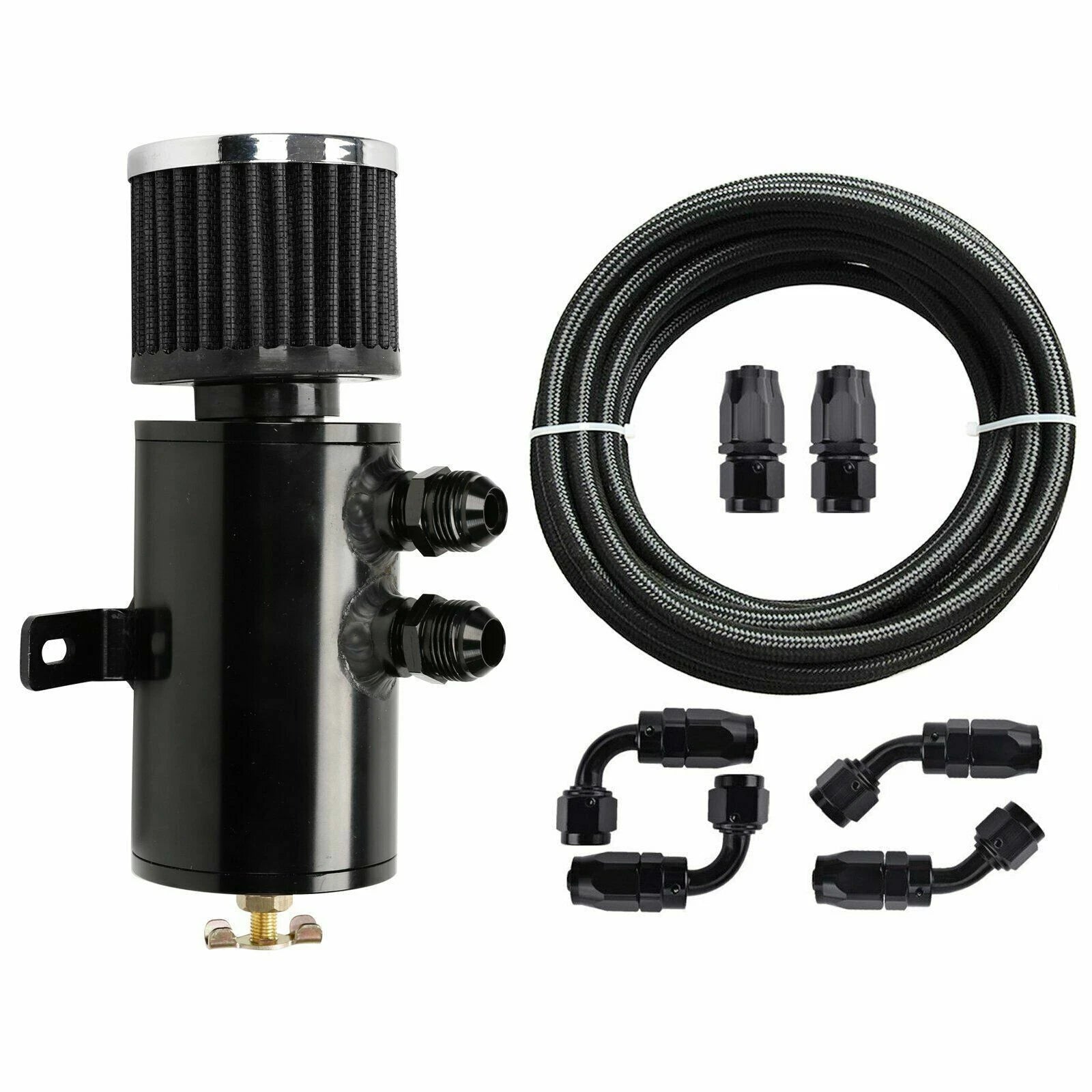 10AN Oil Catch Can Reservoir Tank for Universal Applications (2 Port)