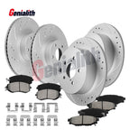 Drilled Slotted Rotors & Brake Pads for Subaru XV Crosstrek Forester (2013–2021)