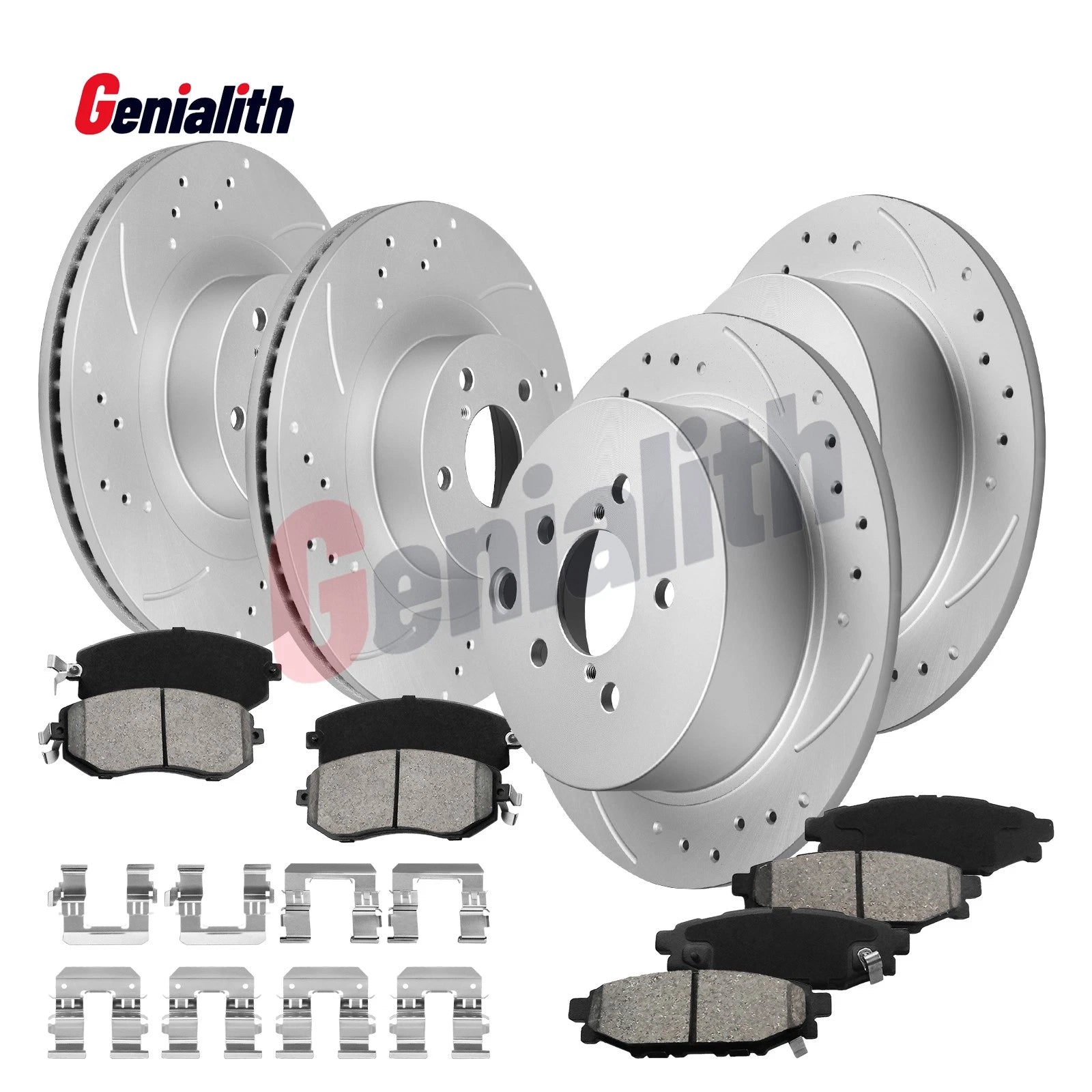 Drilled Slotted Rotors & Brake Pads for Subaru XV Crosstrek Forester (2013–2021)