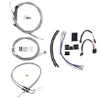 14" Chrome Brake Line Kit for Harley Softail (2011–2015) No ABS