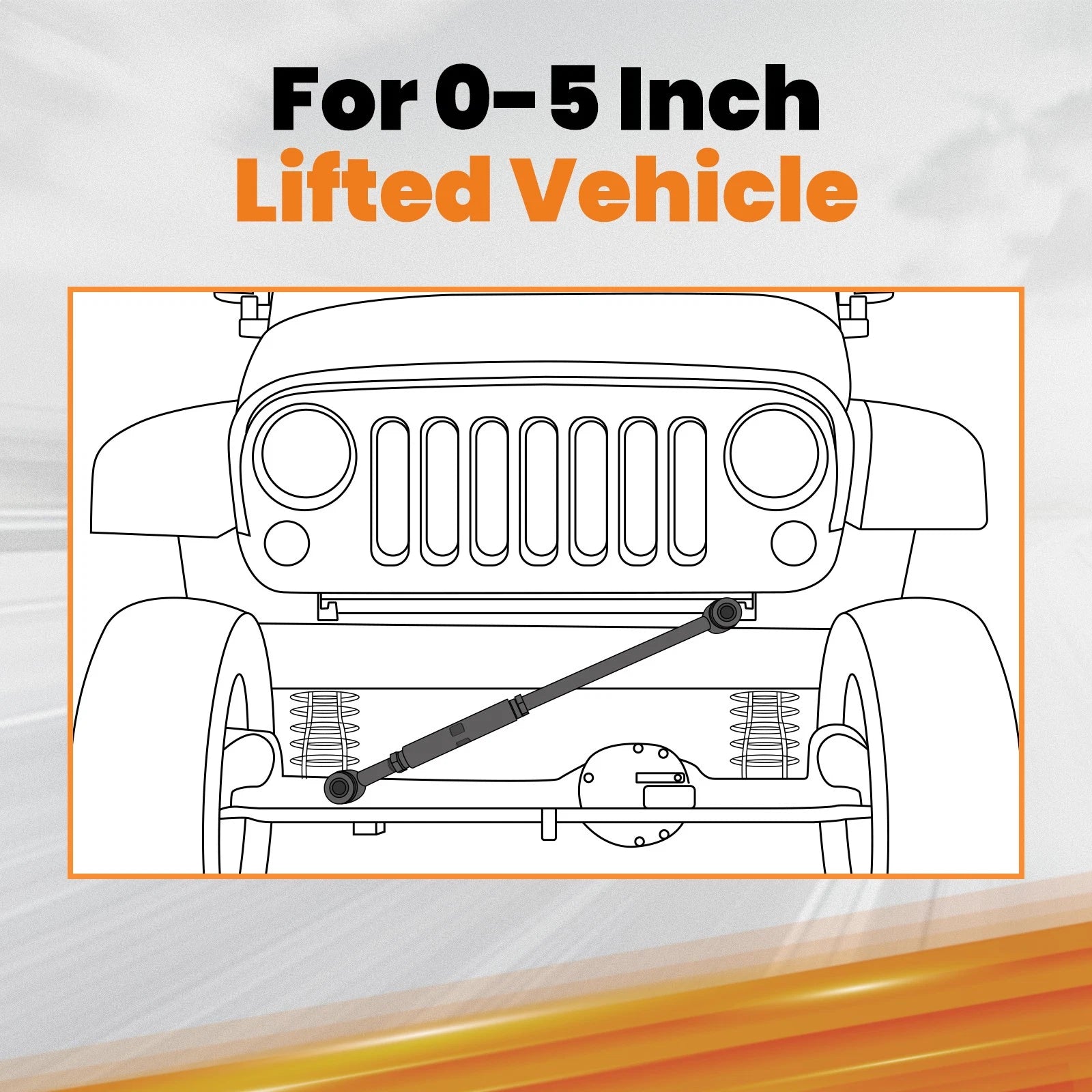 Rear Adjustable 0-5" Track Bar for Ram 2500 4WD (2014–2024)