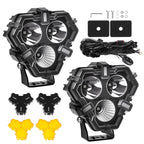 5" LED Pod Lights for Offroad Vehicles (Amber/White)