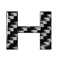 Car Badge Emblem Decals for H Window Door Wall (Carbon Black)